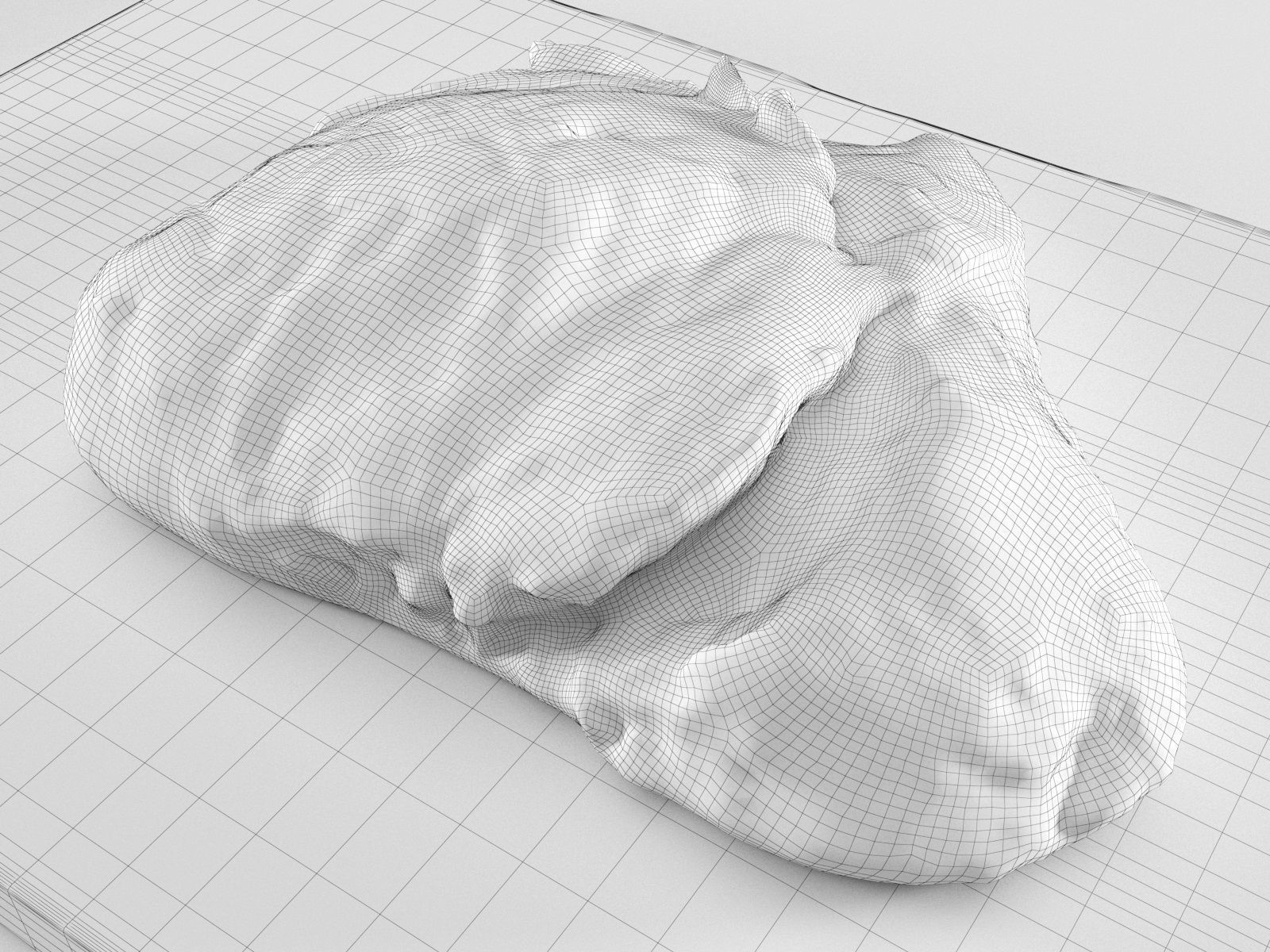 Meat Collection piece of on cutting board 3D model_36