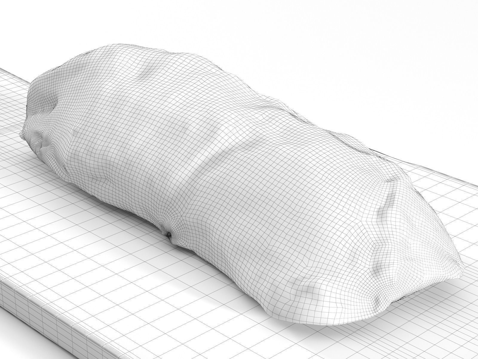 Meat Collection piece of on cutting board 3D model_34