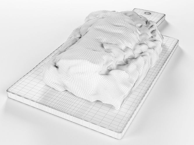 Meat Collection piece of on cutting board 3D model 3