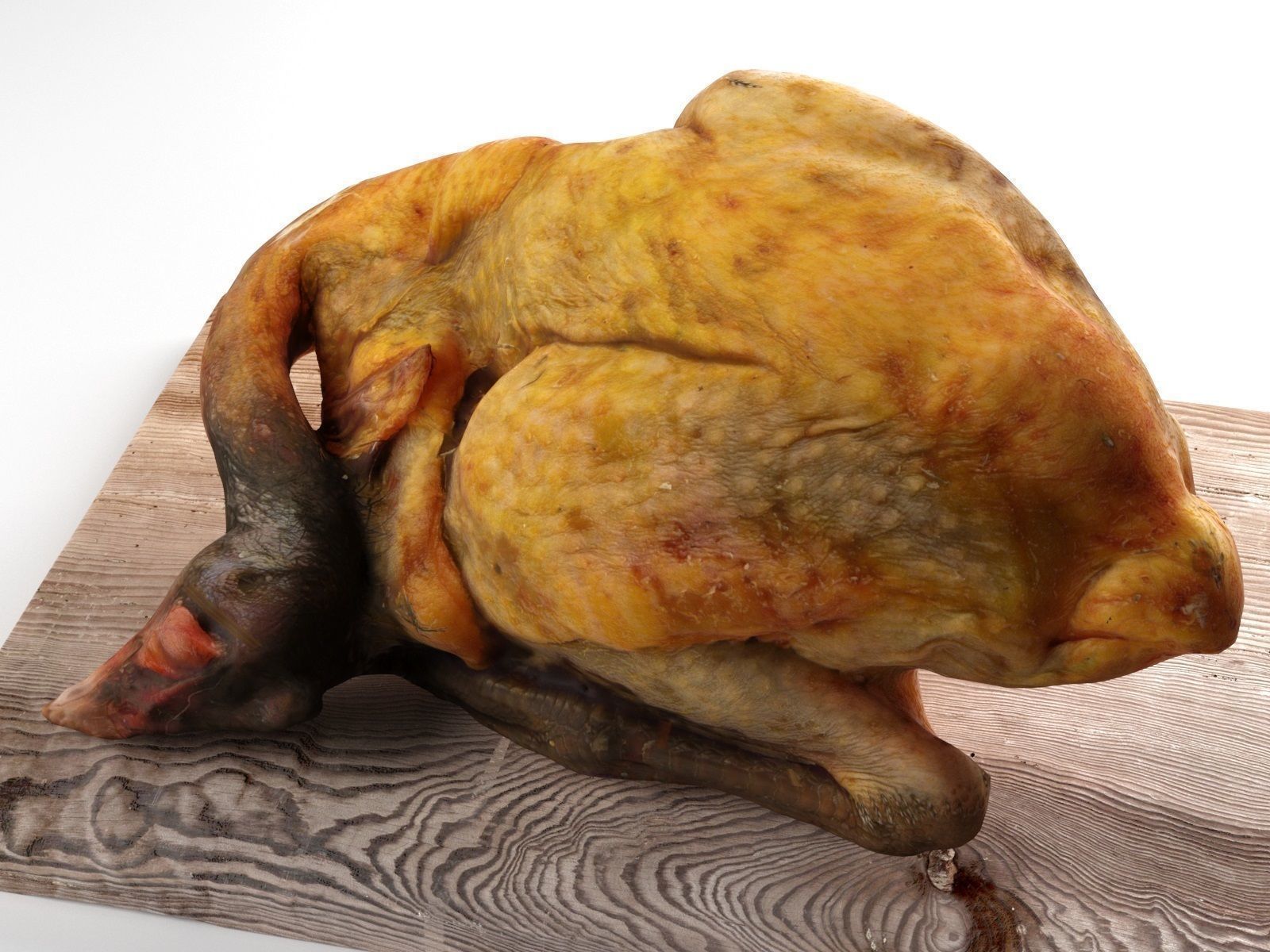 Meat Collection piece of on cutting board 3D model_3