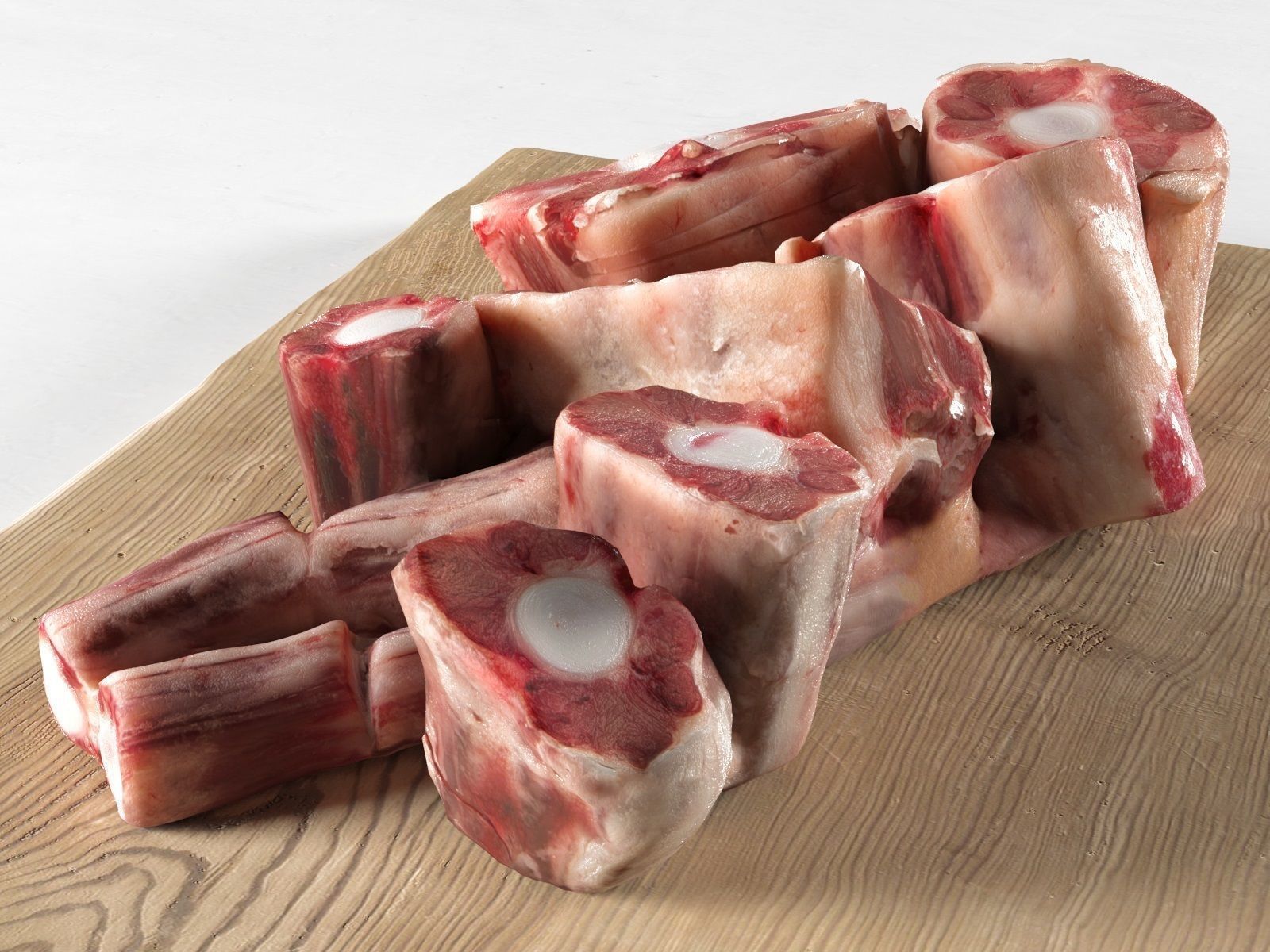 Meat Collection piece of on cutting board 3D model_41