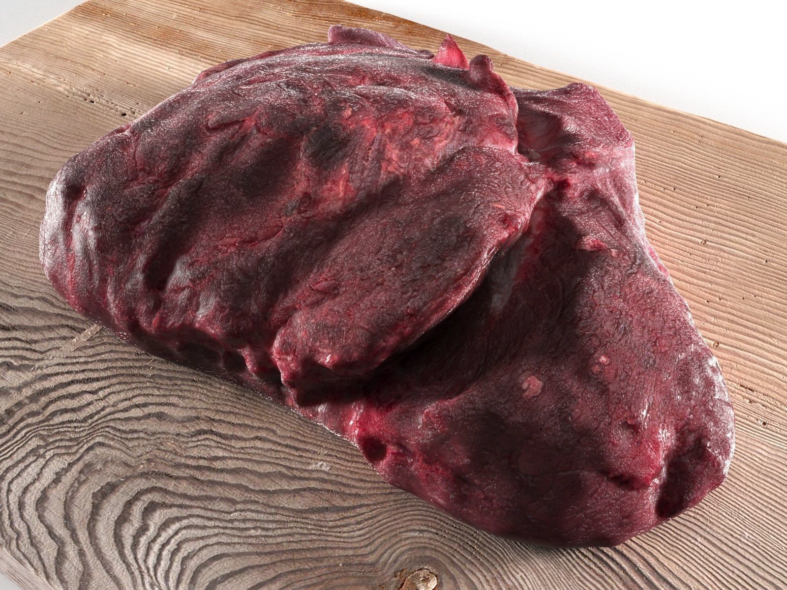 Meat Collection piece of on cutting board 3D model_35