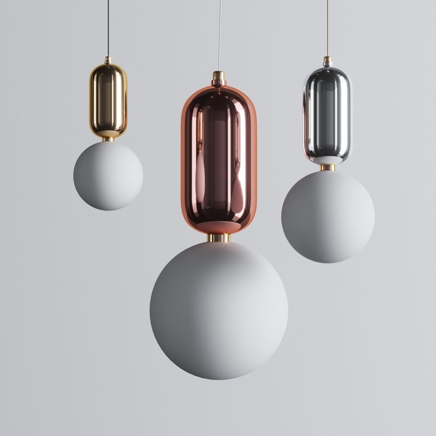 Parachilna Aballs T ME Suspension Lamp 3D model_2