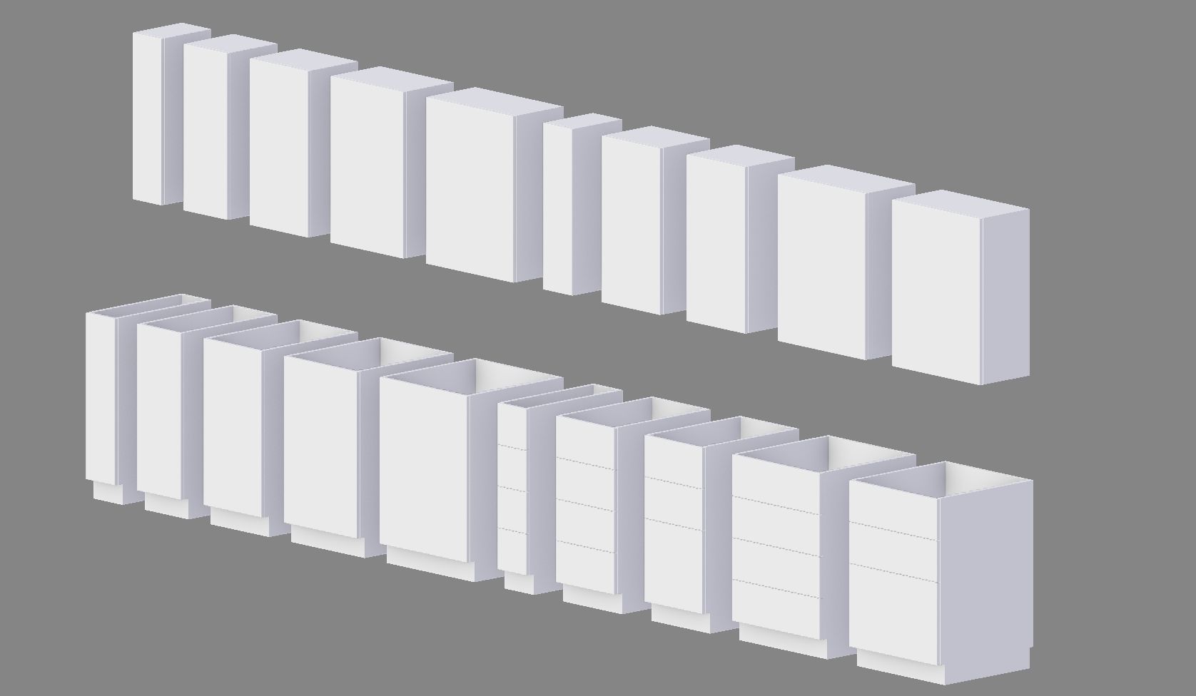 Kitchen Cabinet Collection Low-poly 3D model_11