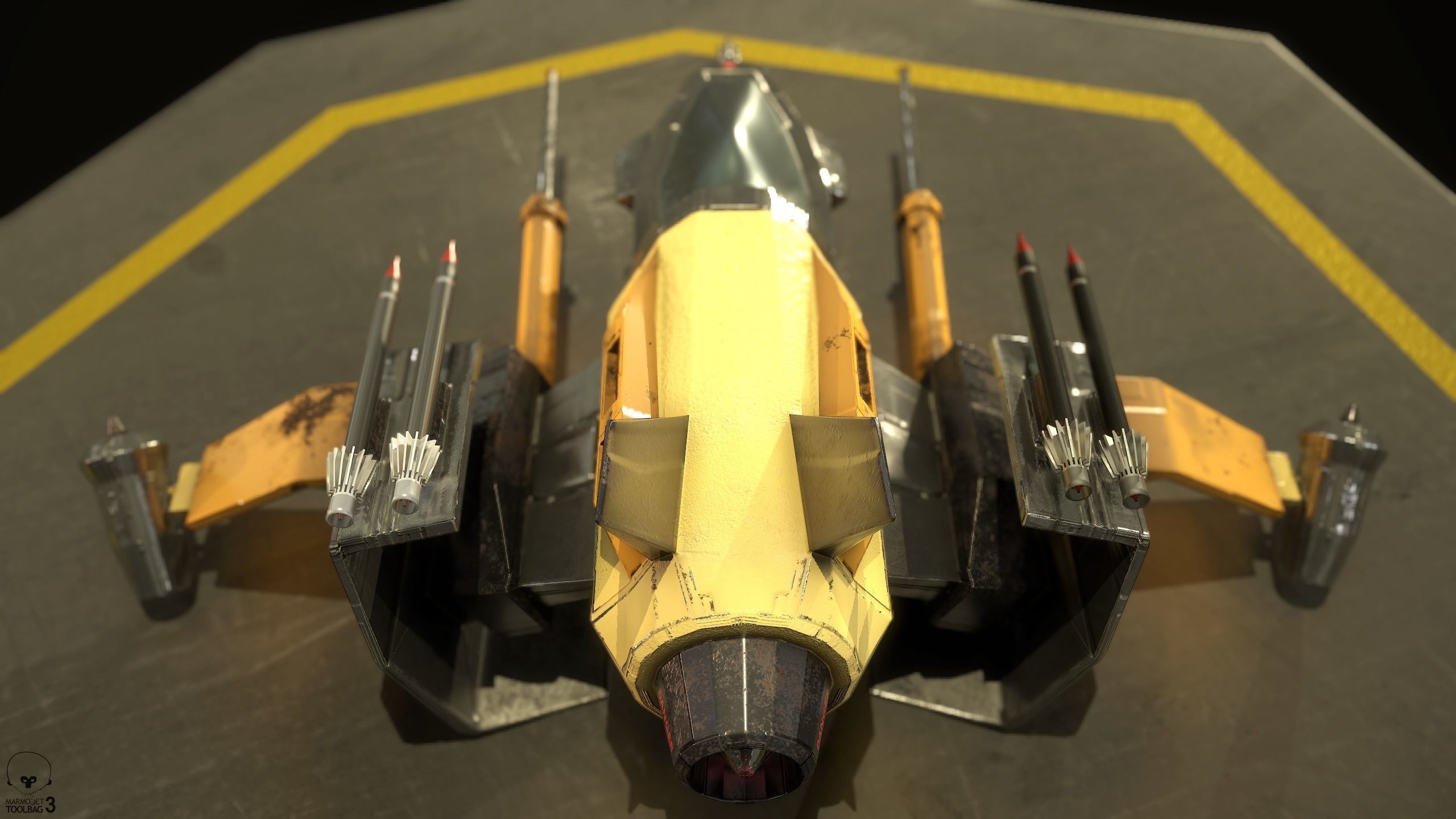 Rebelhunter star wars vehicle with two guns Low-poly 3D model_4