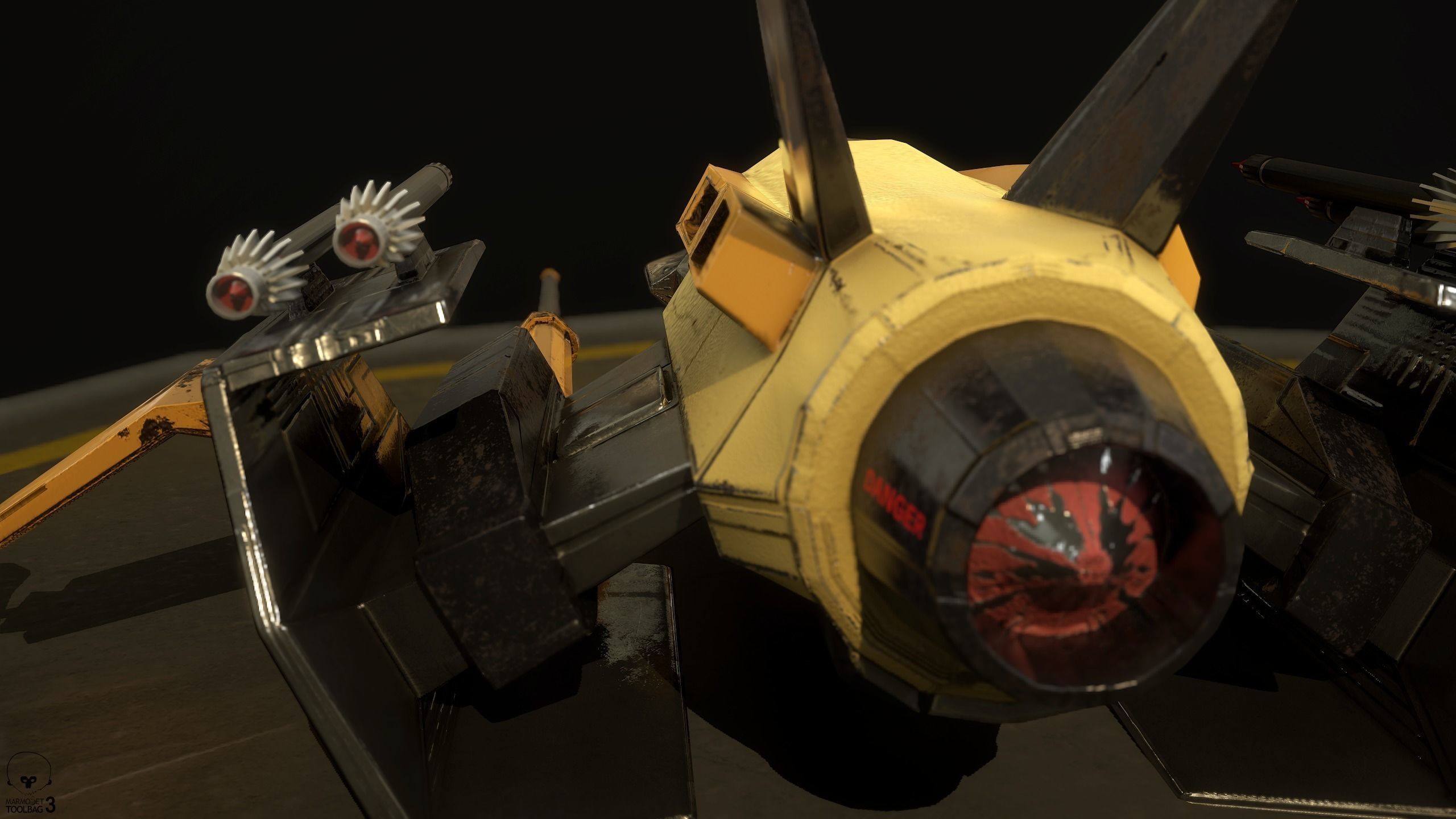 Rebelhunter star wars vehicle with two guns Low-poly 3D model_3