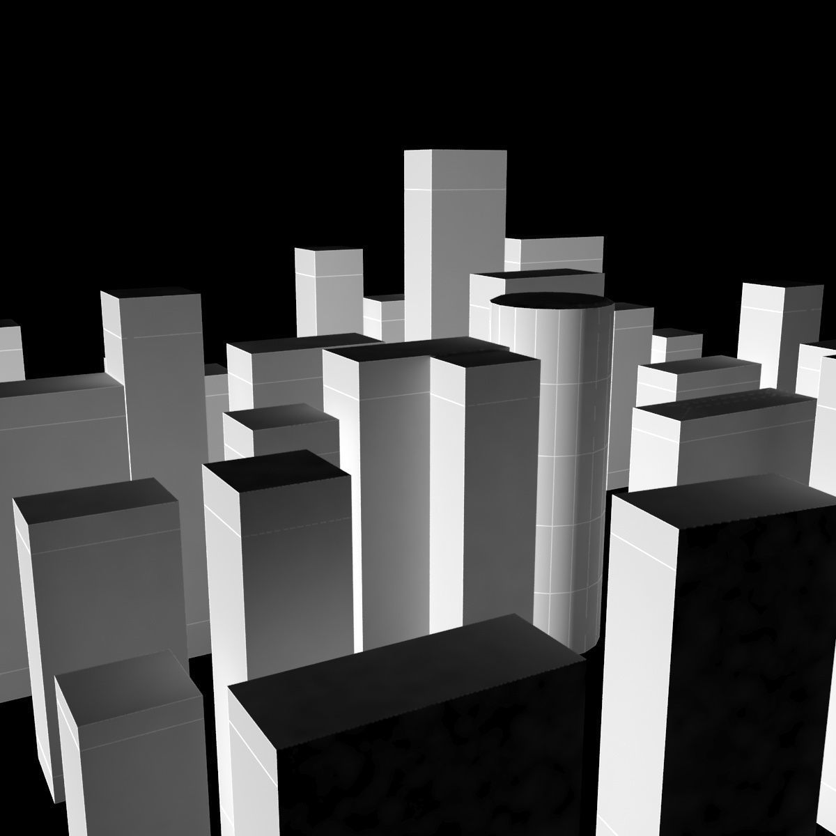 Night City Low-poly 3D model_3