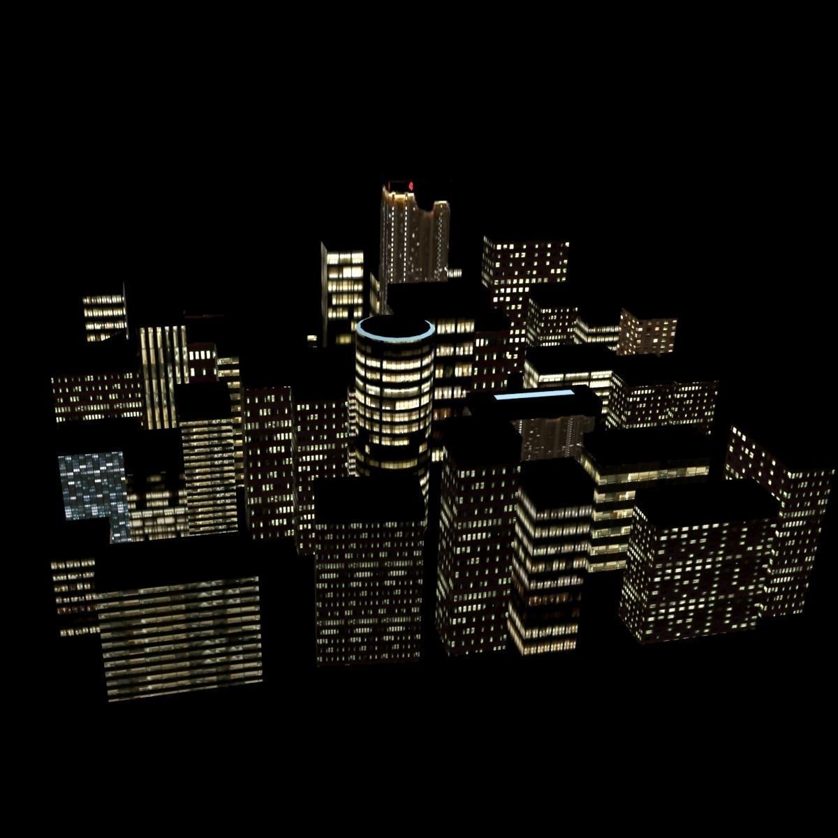 Night City Low-poly 3D model_2