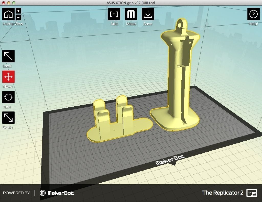 ASUS XTION 3D scanner - Handle and Lens Cover Free 3D print model_14
