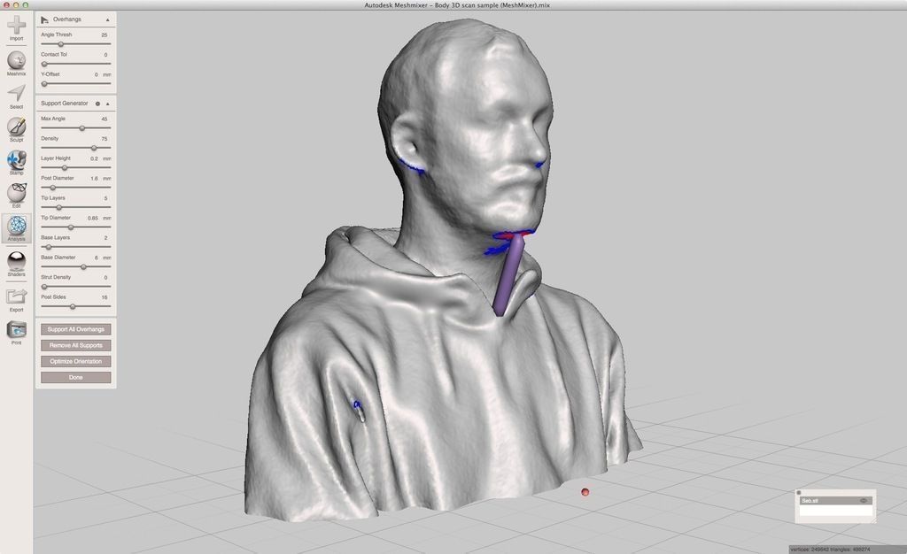 ASUS XTION 3D scanner - Handle and Lens Cover Free 3D print model_16