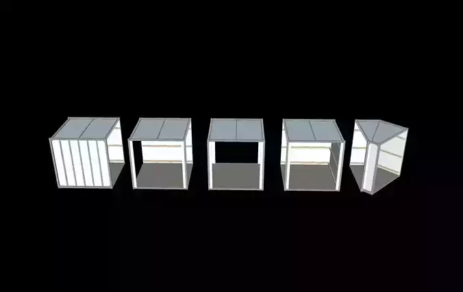 Modular Assembly Set A - Base Hallway 3D model Modular Assembly Set A - Base Hallway 3D model