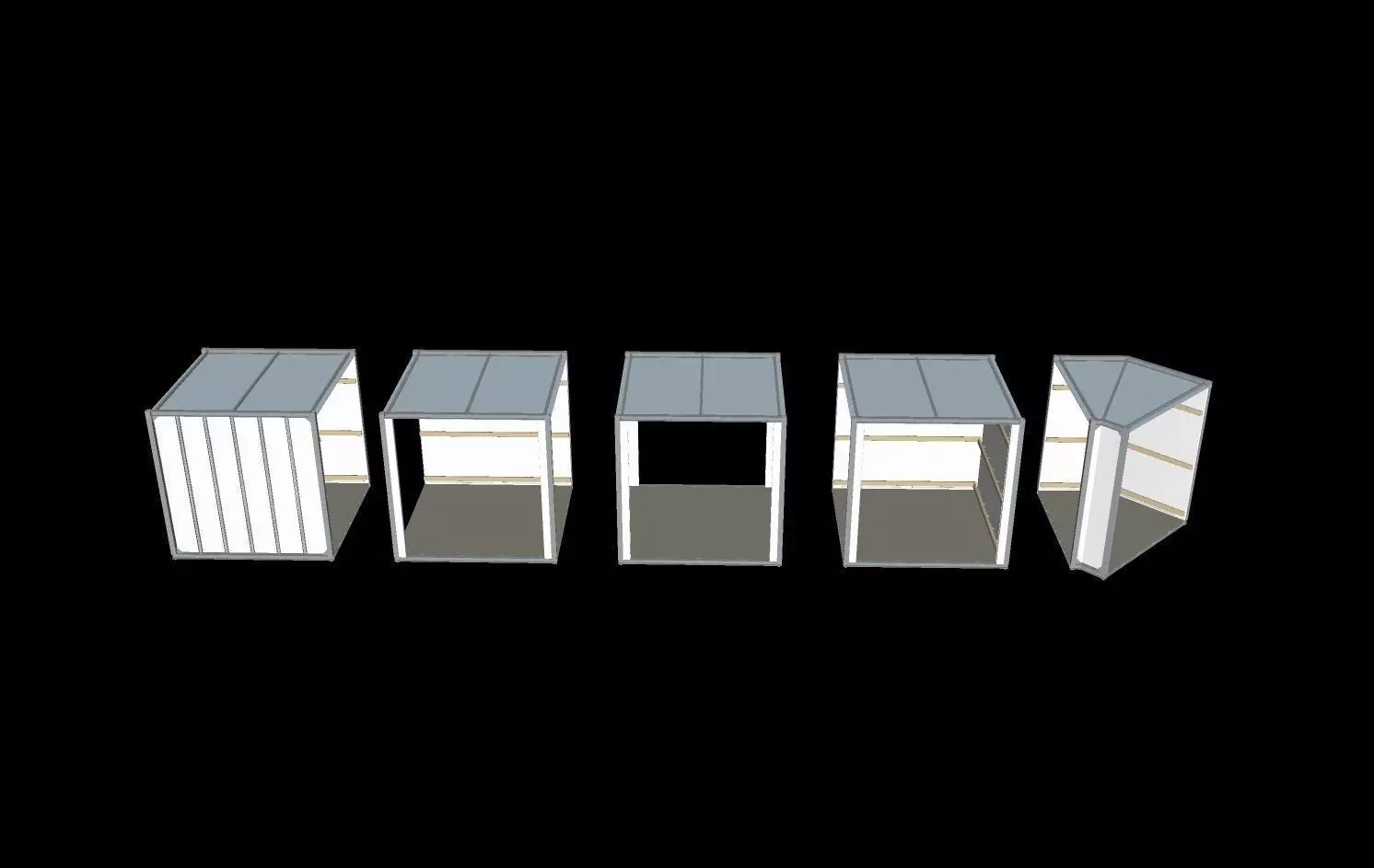 Modular Assembly Set A - Base Hallway 3D model_0