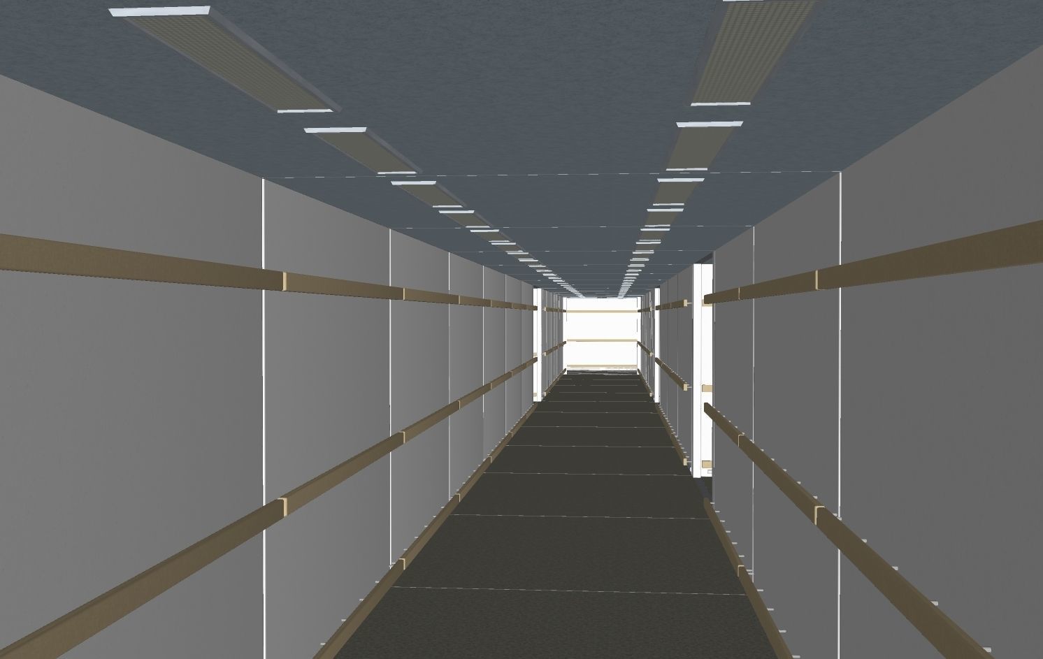Modular Assembly Set A - Base Hallway 3D model_2