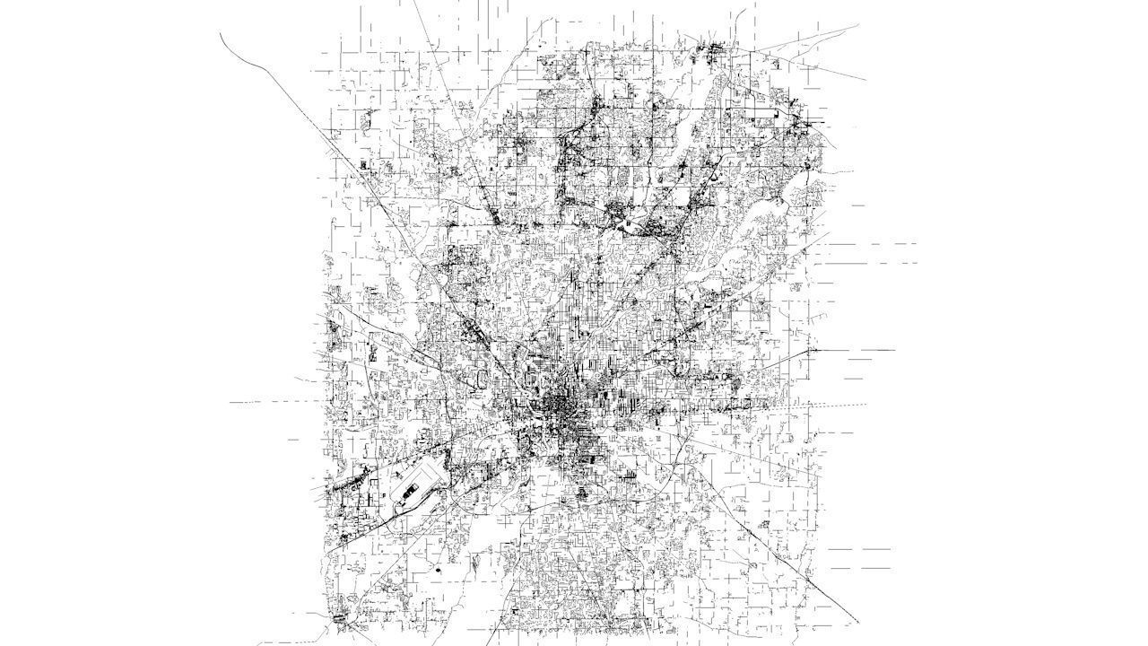 Indianapolis Road Network and Streets 3D model_11