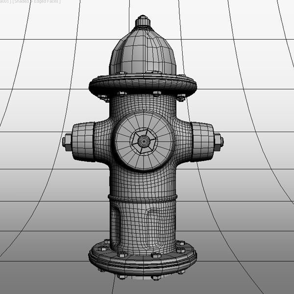 Firehydrant fire hydrant 3D model_4