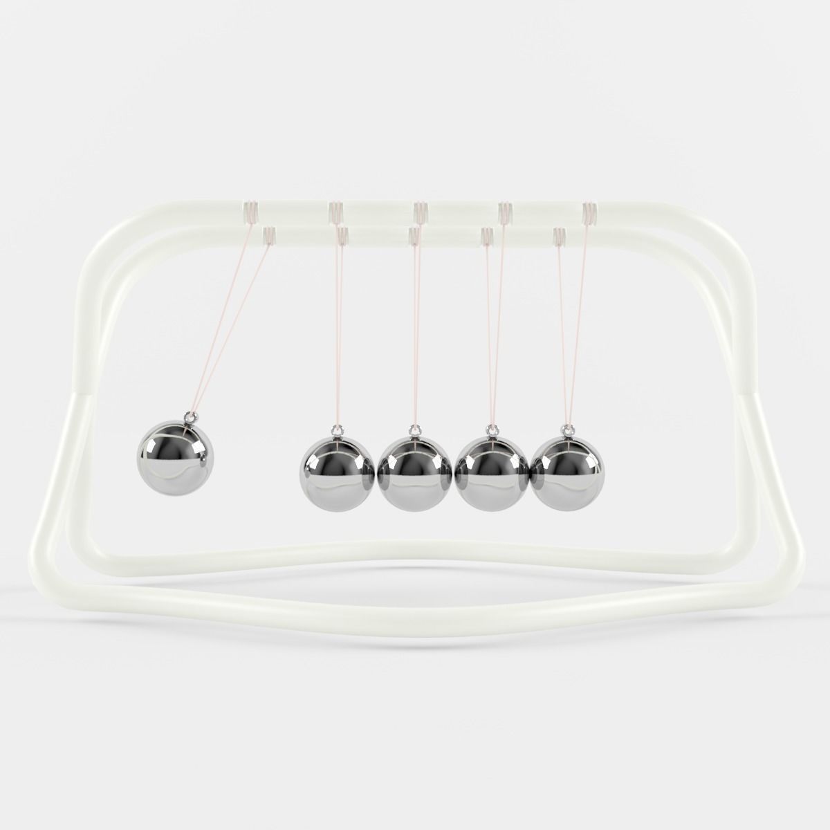 Newton cradle 3D model_2