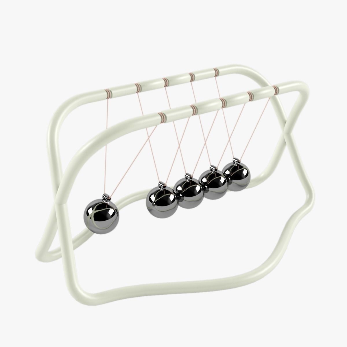 Newton cradle 3D model_0