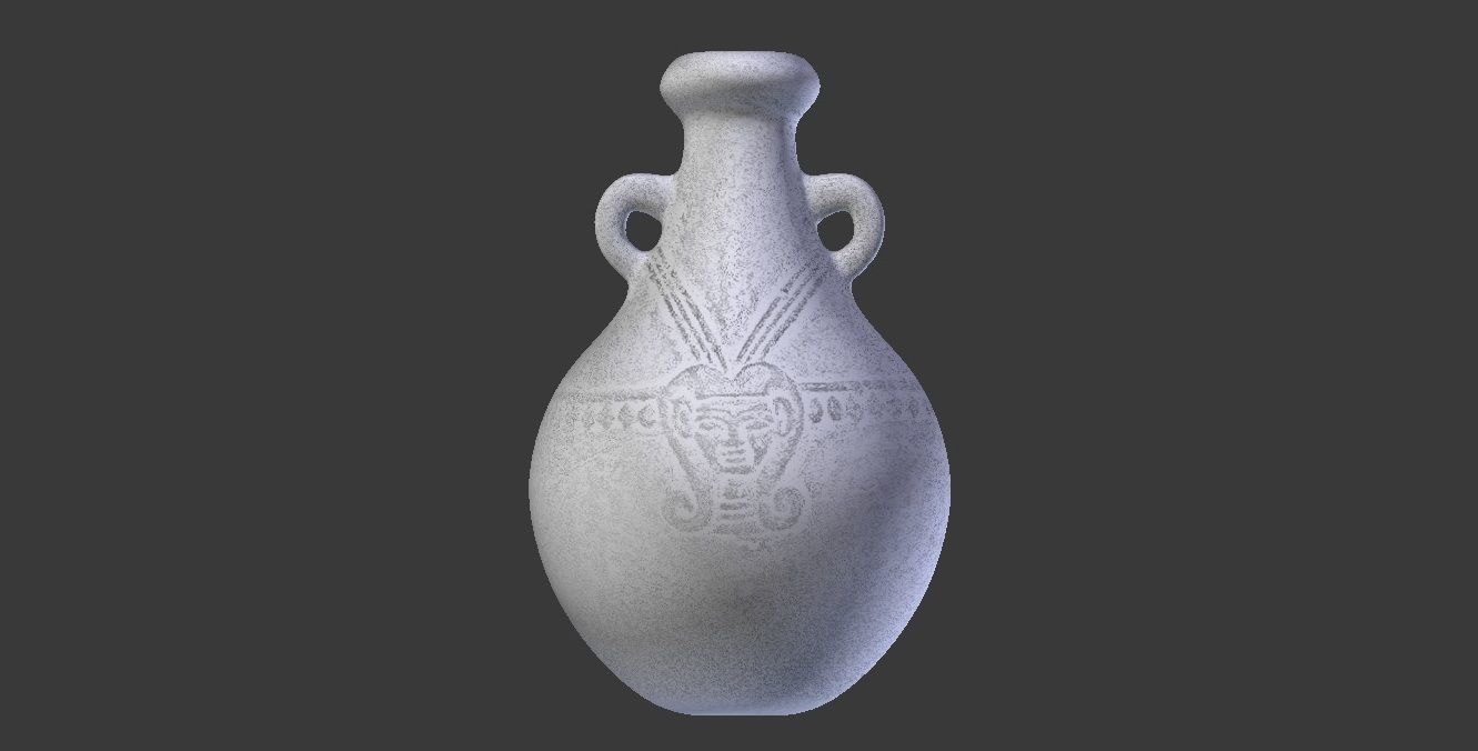 Egyptian ceramic pot 3D model_10