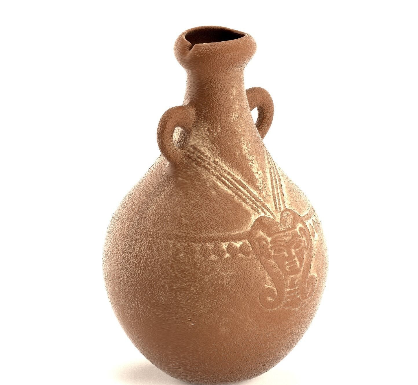 Egyptian ceramic pot 3D model_1