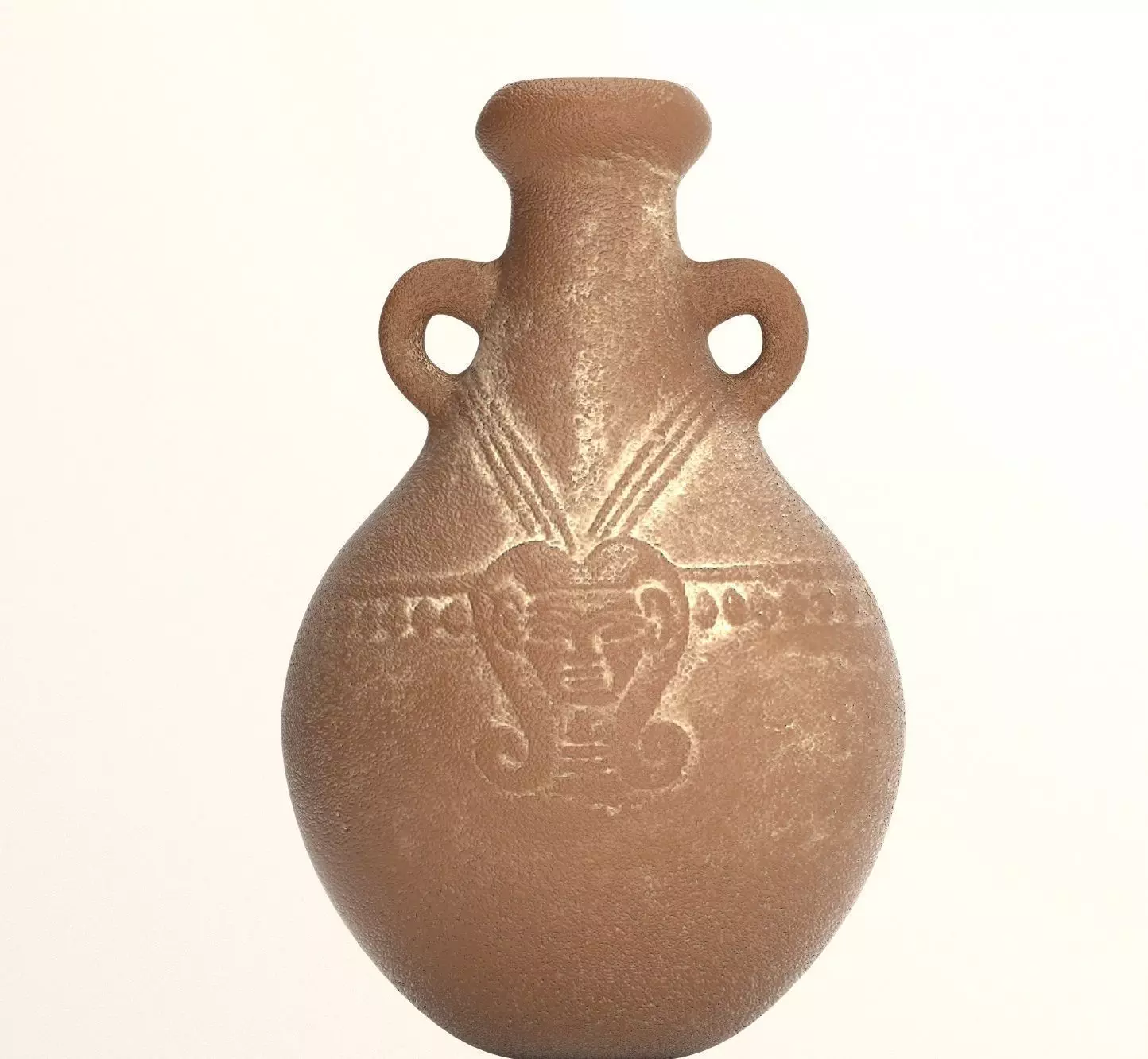 Egyptian ceramic pot 3D model_0