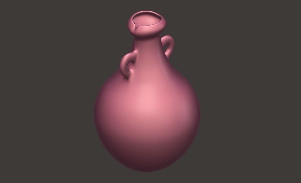 Egyptian ceramic pot 3D model_6