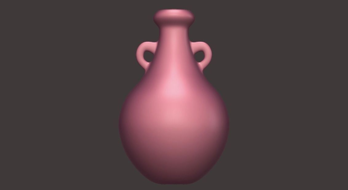 Egyptian ceramic pot 3D model_5