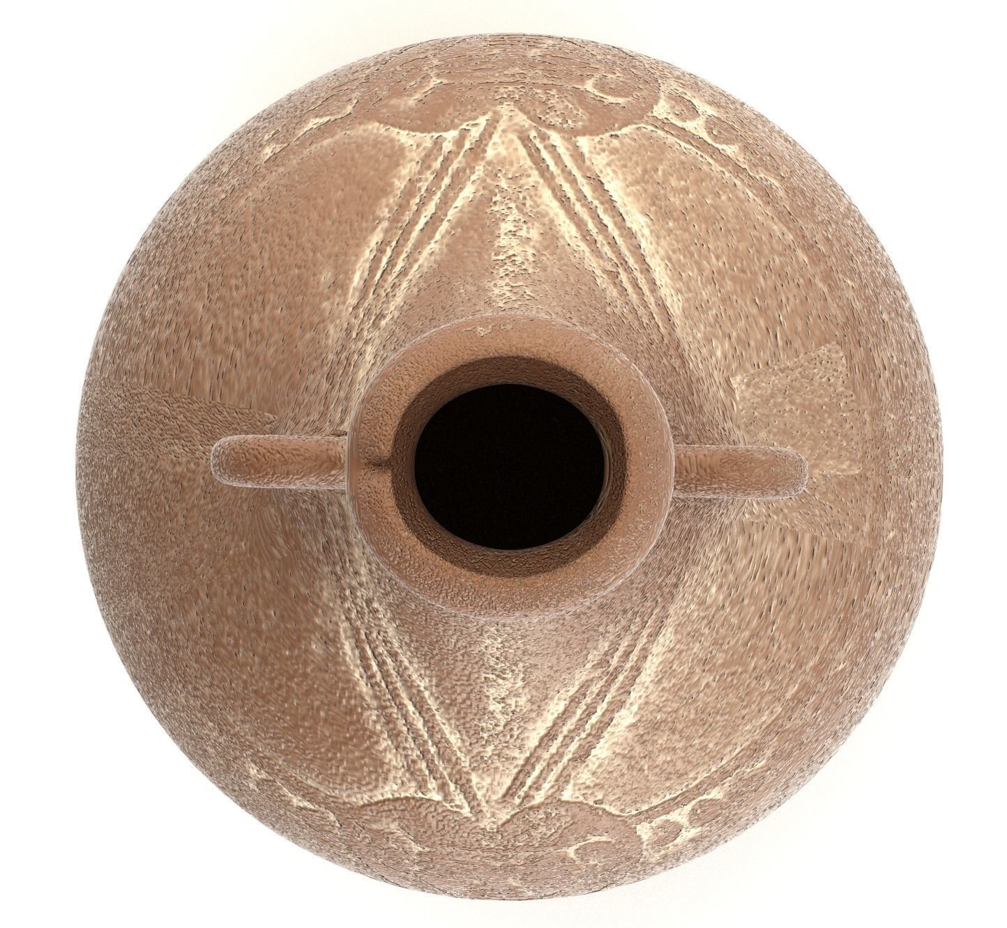 Egyptian ceramic pot 3D model_4