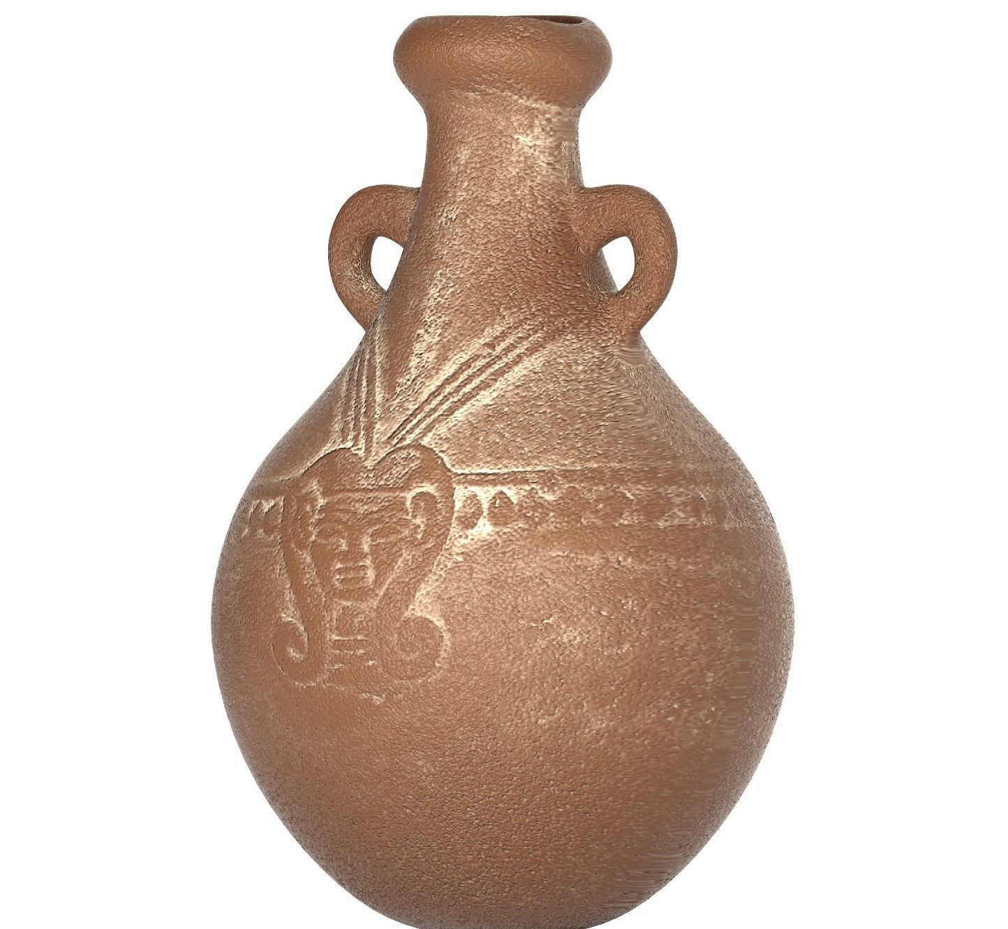 Egyptian ceramic pot 3D model_2