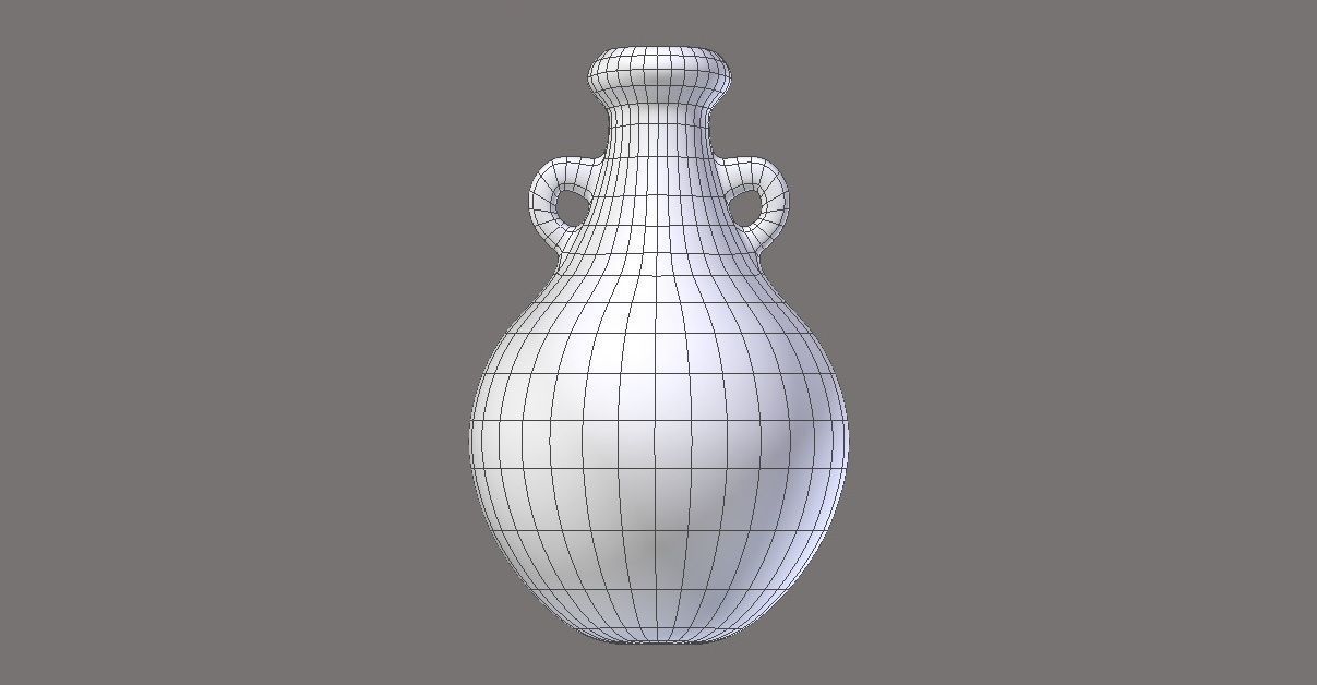 Egyptian ceramic pot 3D model_7