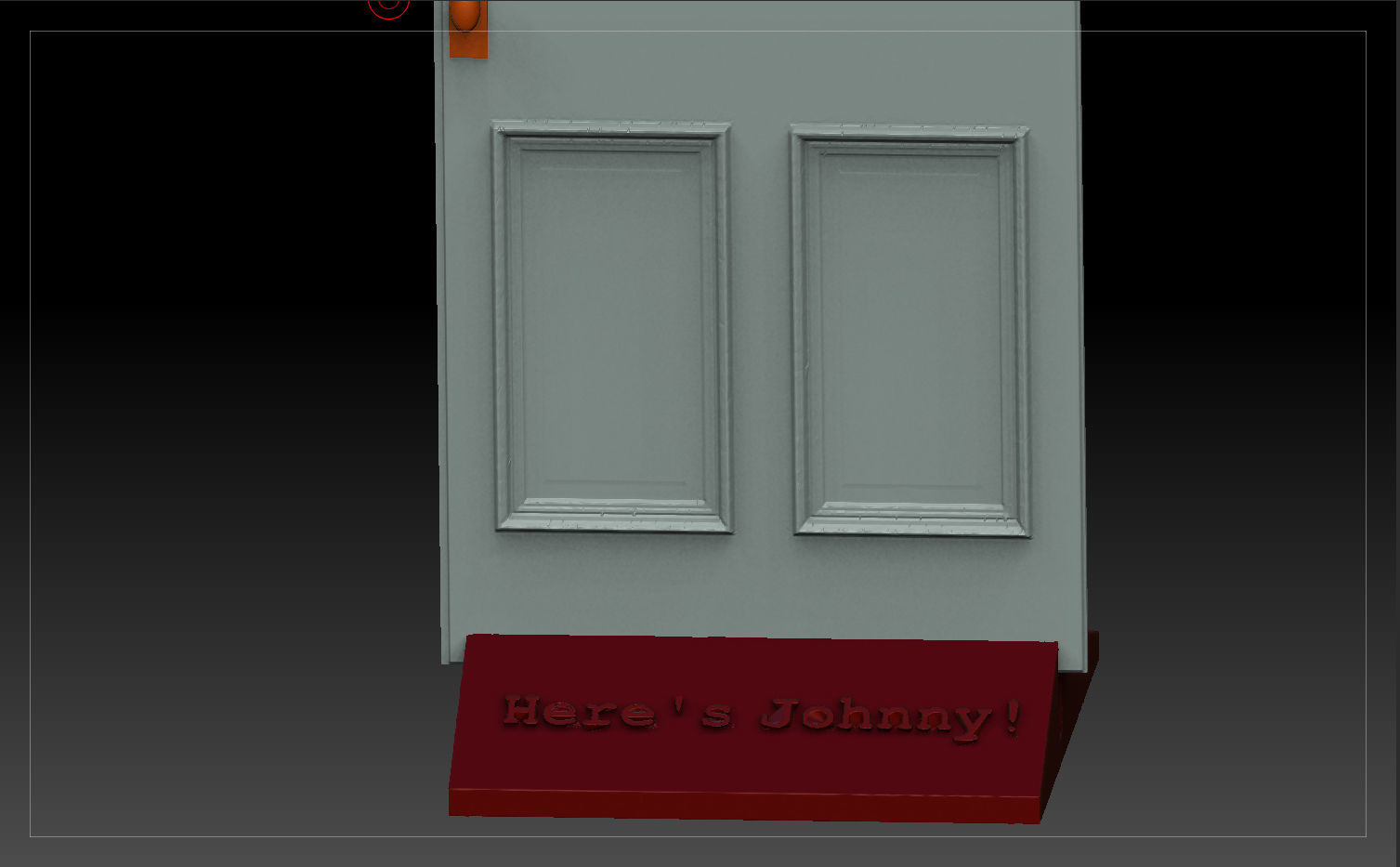 The Shining Jack Nicholson Door Scene TEXTURED 3D print model_29