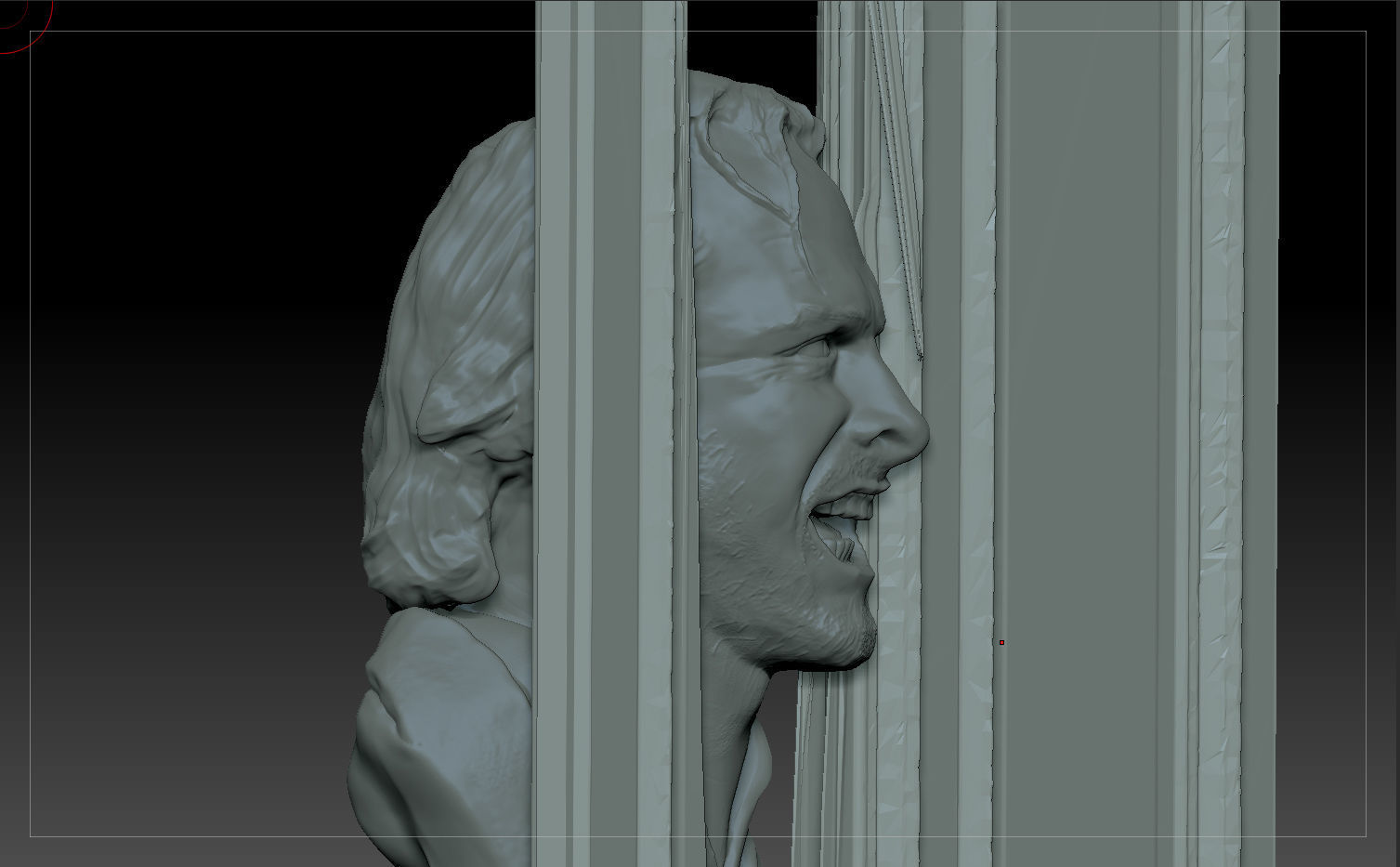 The Shining Jack Nicholson Door Scene TEXTURED 3D print model_27