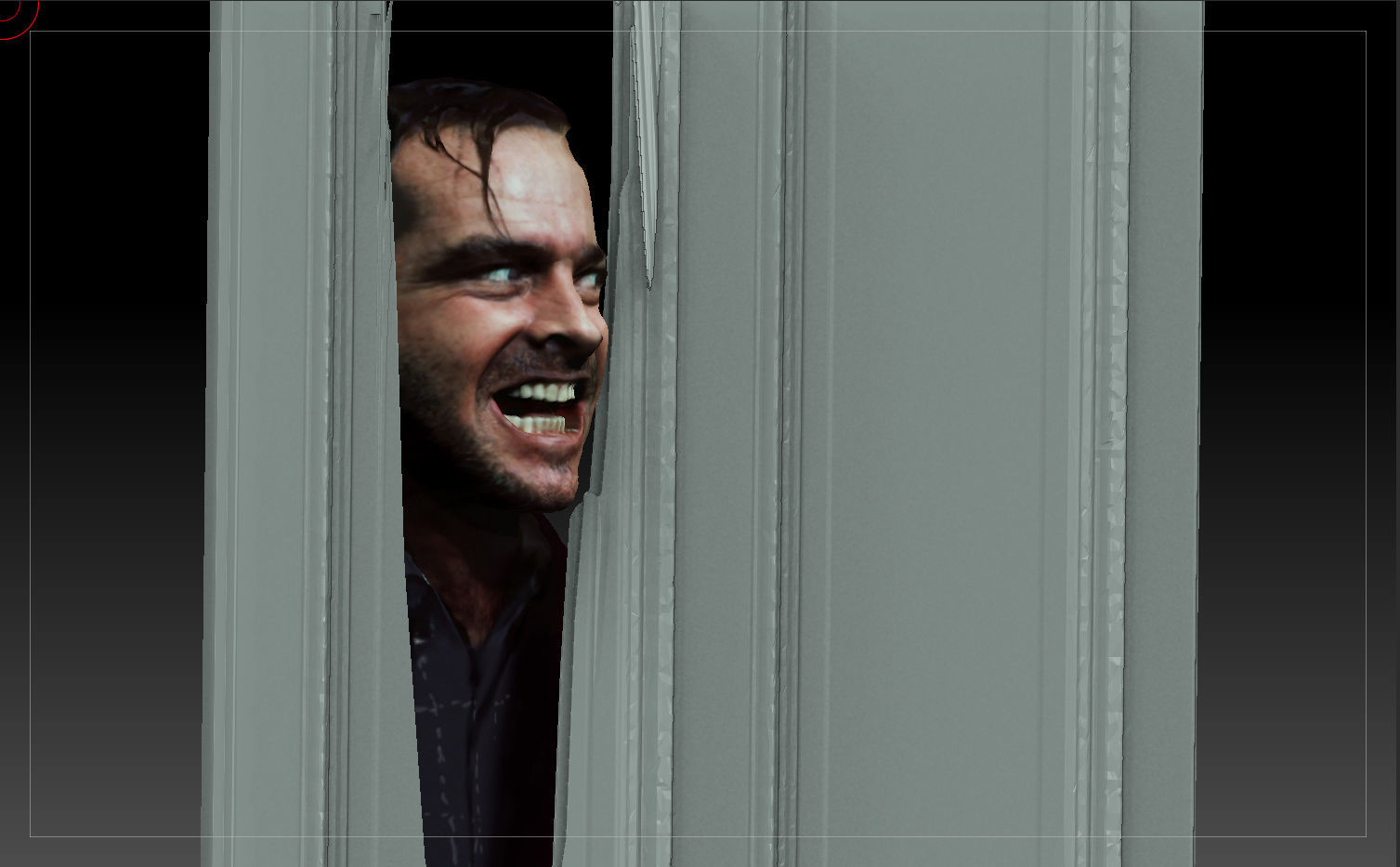 The Shining Jack Nicholson Door Scene TEXTURED 3D model 3D printable ...