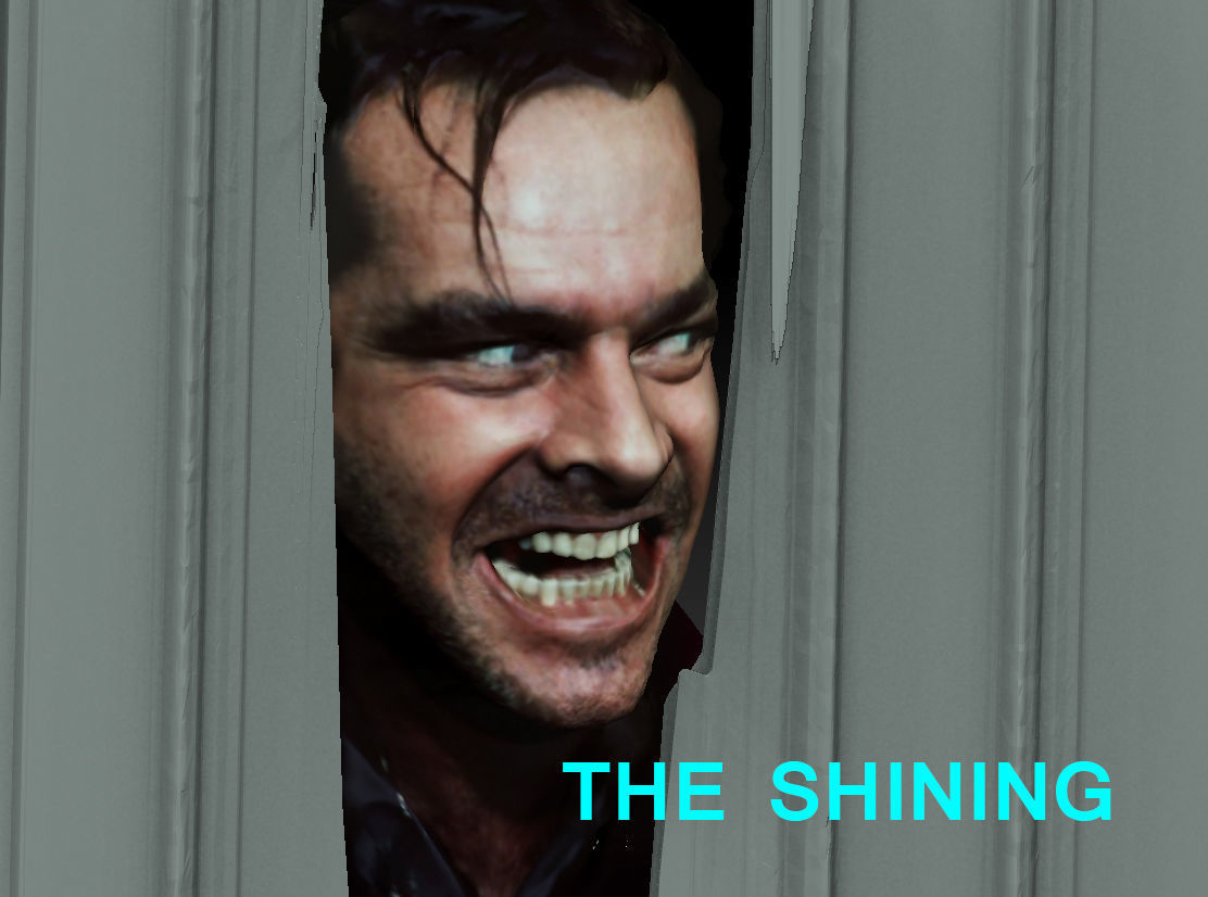 The Shining Jack Nicholson Door Scene TEXTURED 3D print model_33