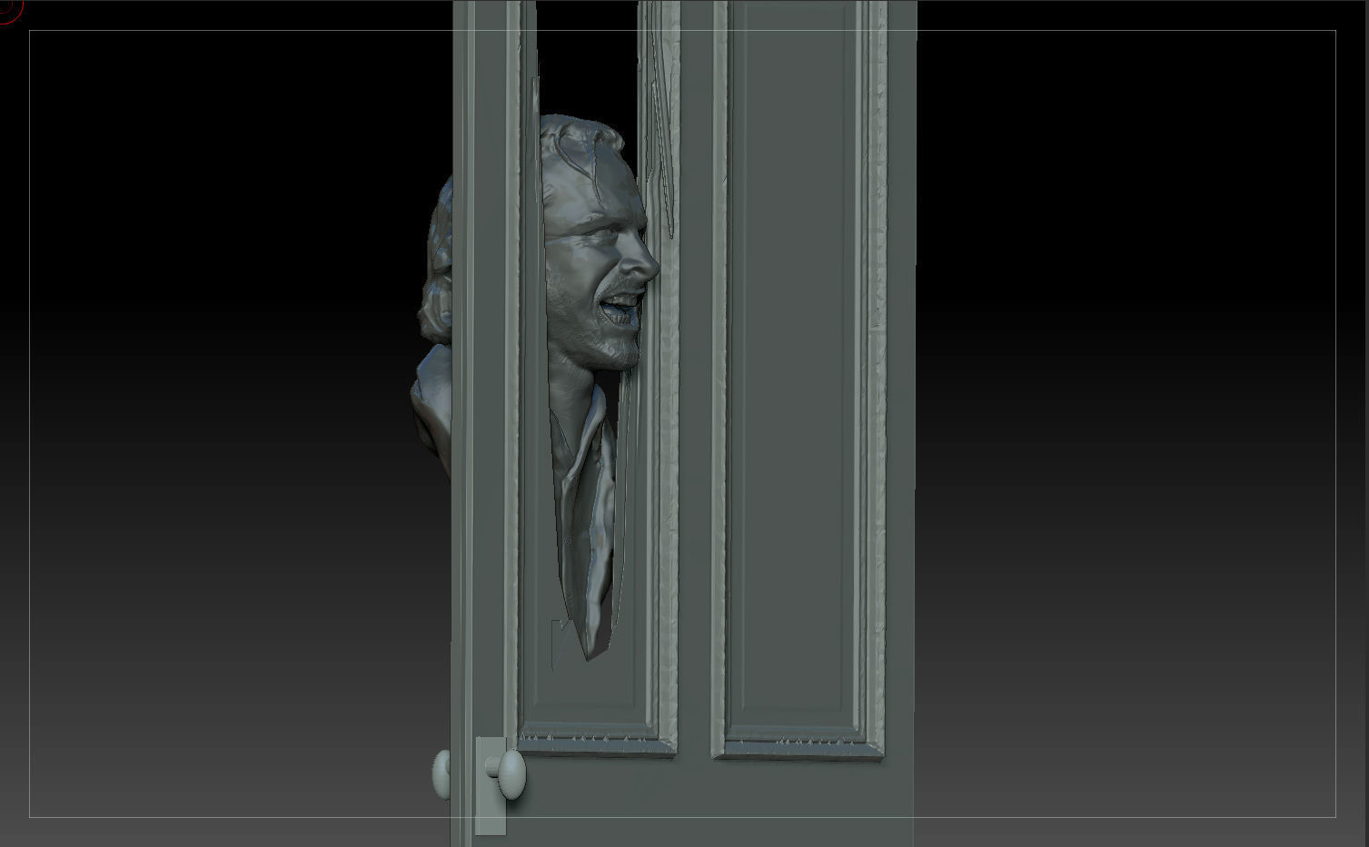 The Shining Jack Nicholson Door Scene TEXTURED 3D print model_22