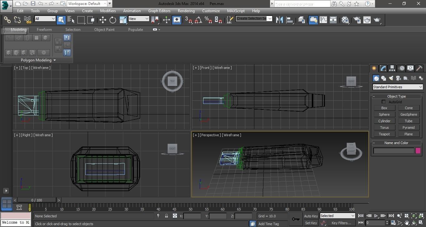 USB Pen Drive 3D model Low-poly 3D model_4