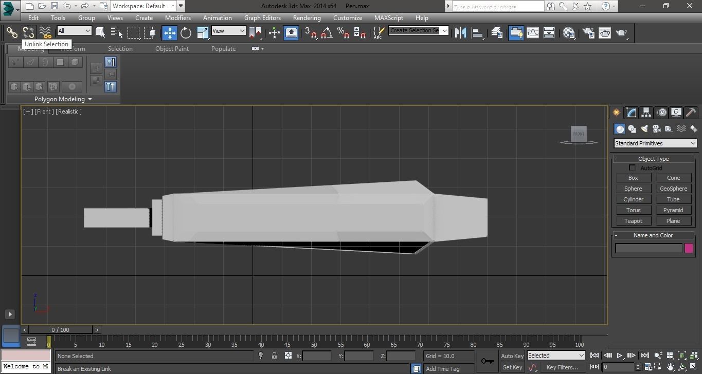 USB Pen Drive 3D model Low-poly 3D model_1