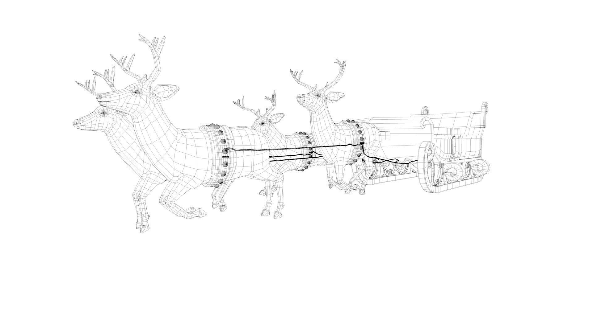 Claus deer 3d Rigged and Animated Low-poly 3D model_5