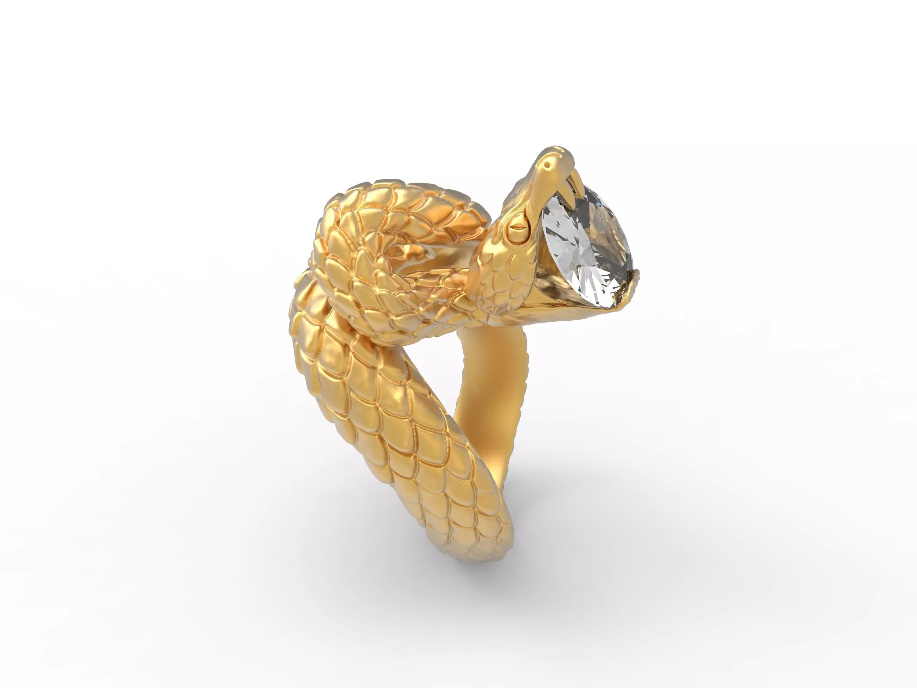 Snake Ring 3D print model_0