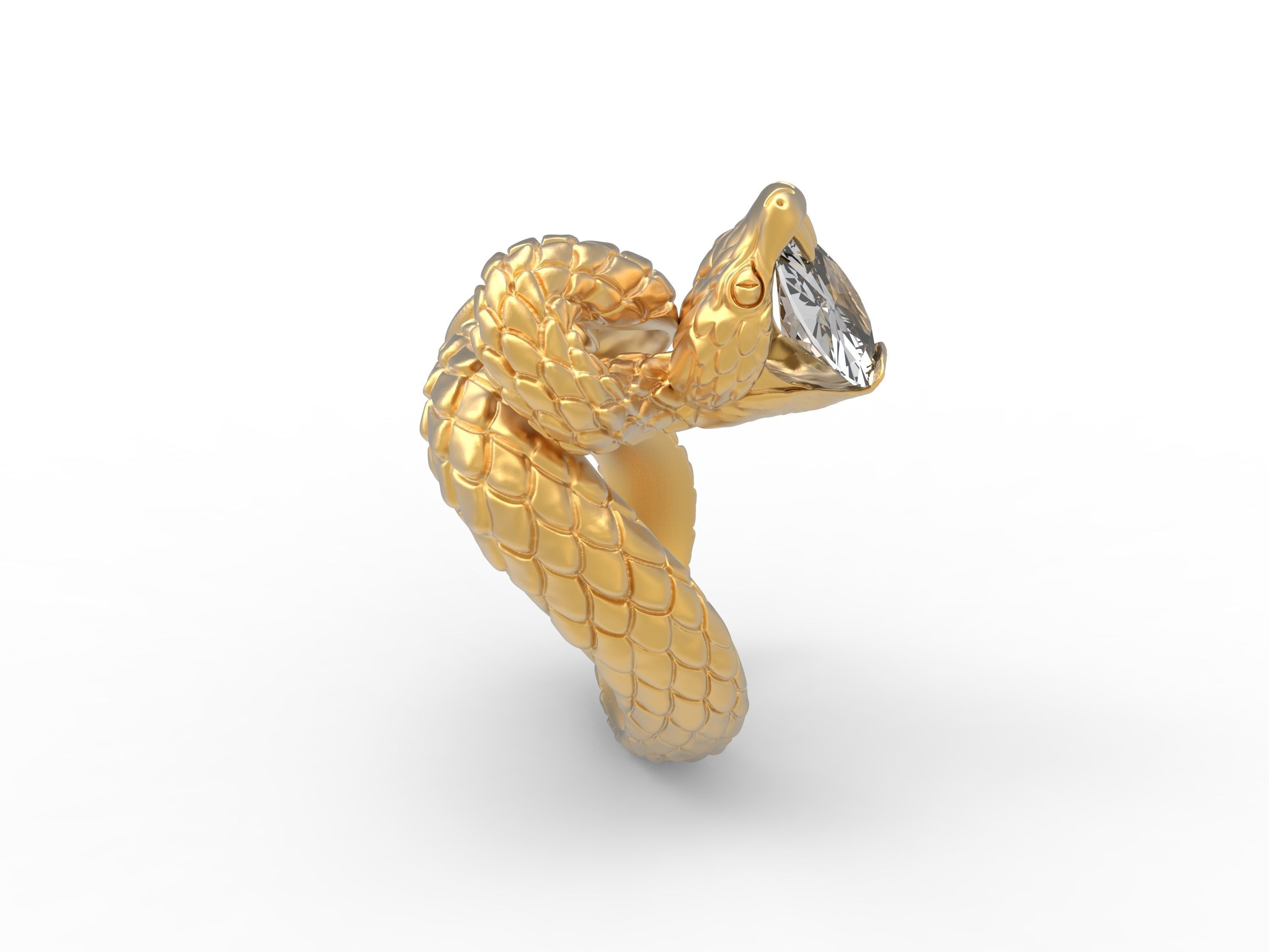 Snake Ring 3D print model_1