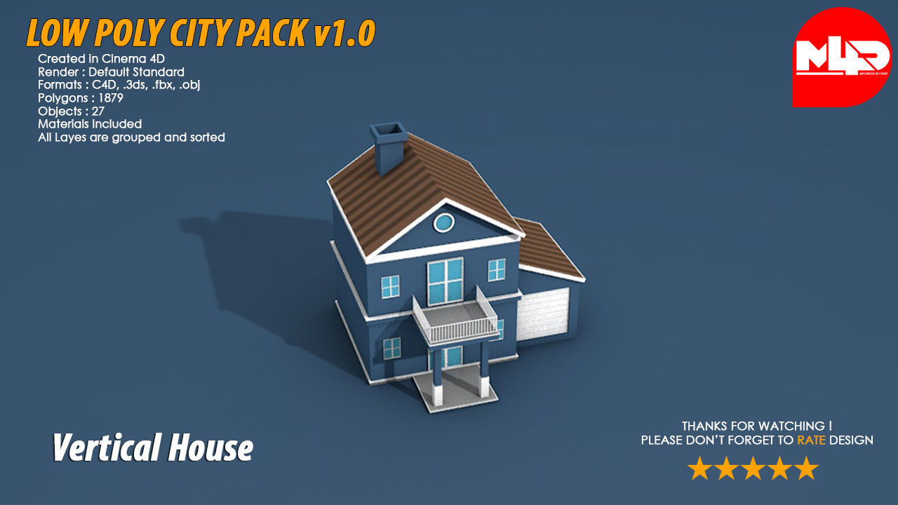 Low Poly City Pack Low-poly 3D model_16