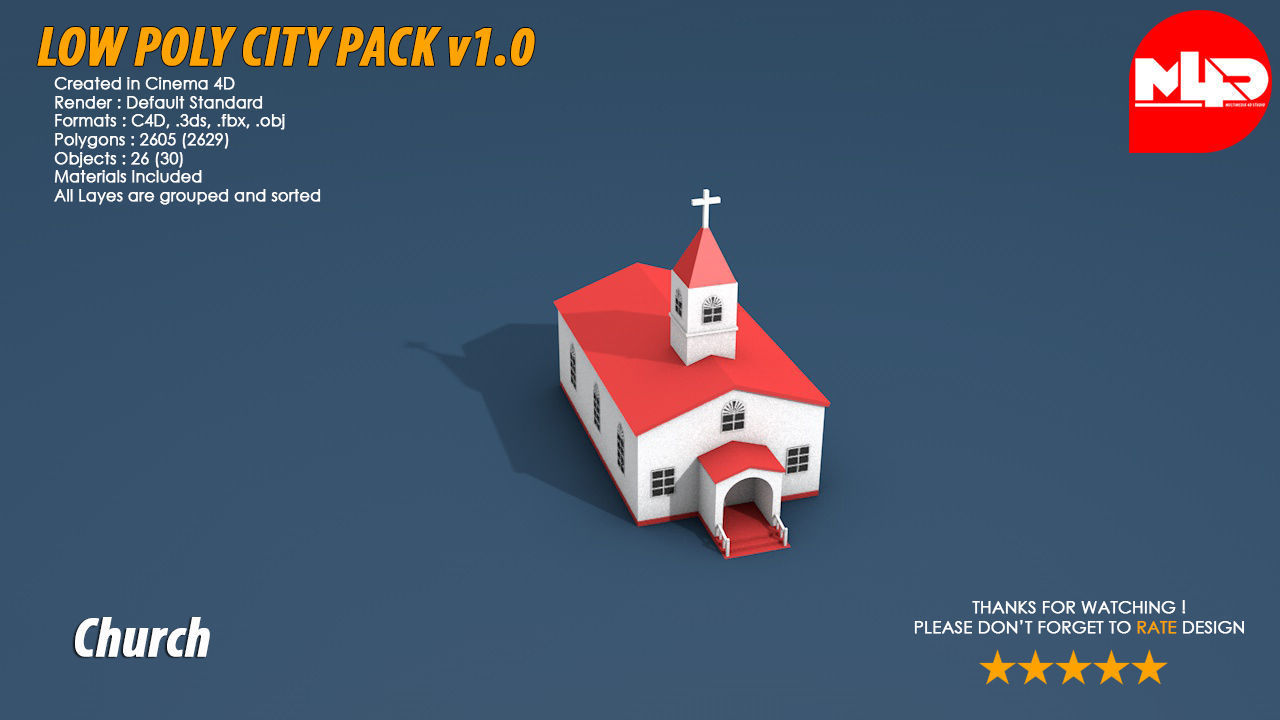 Low Poly City Pack Low-poly 3D model_20