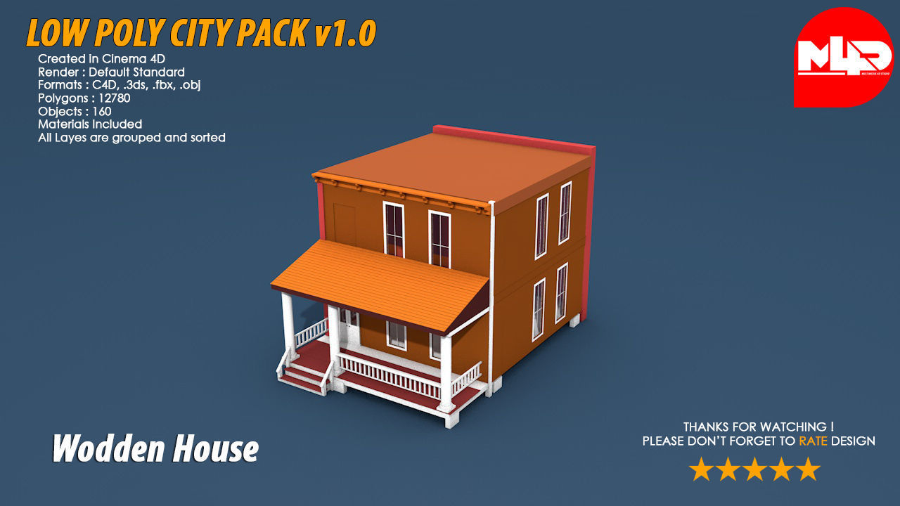 Low Poly City Pack Low-poly 3D model_10