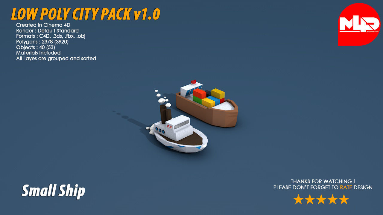 Low Poly City Pack Low-poly 3D model_32