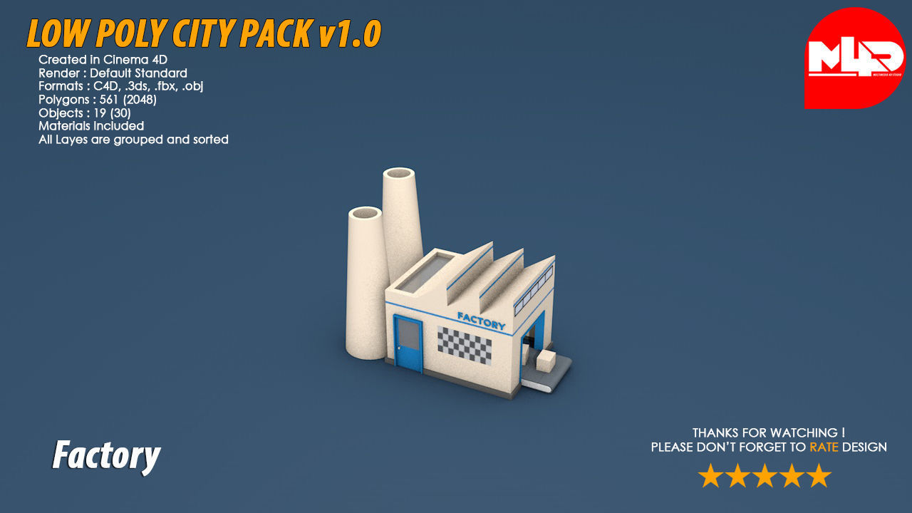 Low Poly City Pack Low-poly 3D model_38