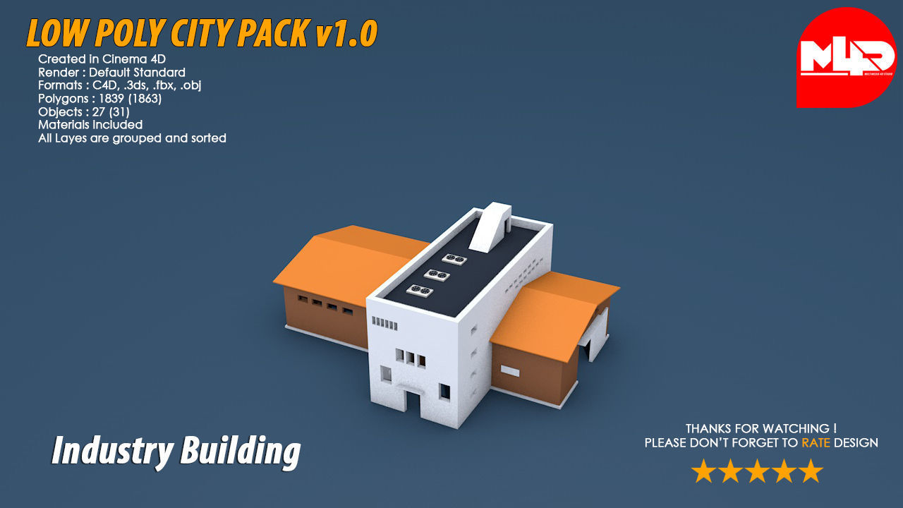 Low Poly City Pack Low-poly 3D model_22