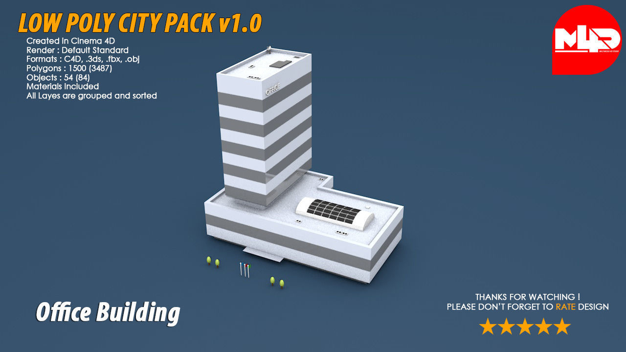Low Poly City Pack Low-poly 3D model_27