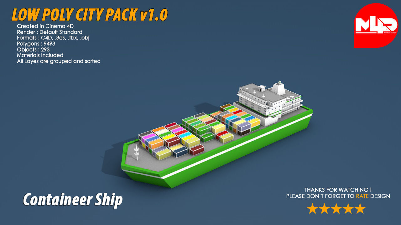 Low Poly City Pack Low-poly 3D model_14