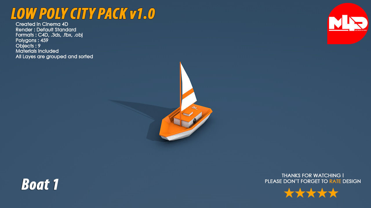 Low Poly City Pack Low-poly 3D model_34