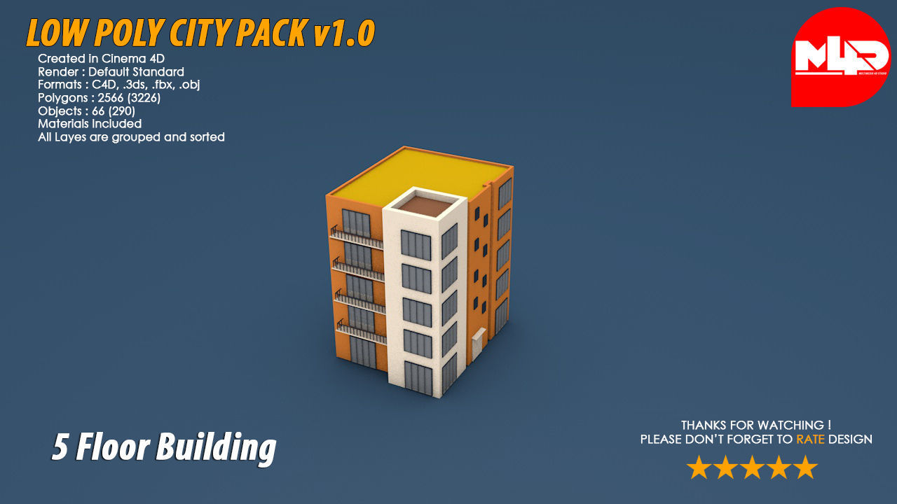 Low Poly City Pack Low-poly 3D model_25