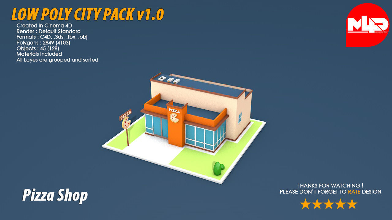 Low Poly City Pack Low-poly 3D model_15